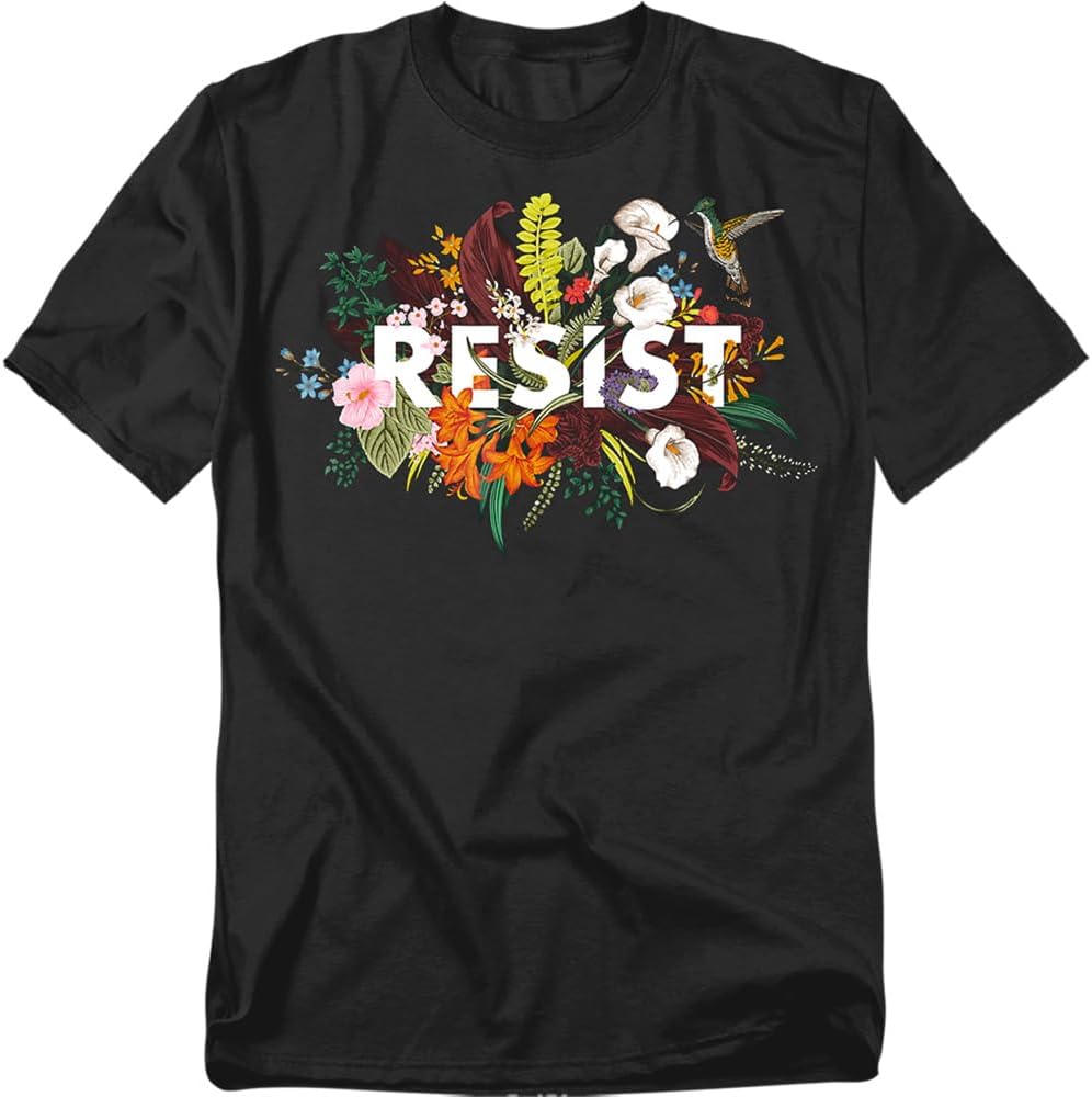 Popfunk Feminist Resist Flowers T-Shirt – Empowering Equality Tee, Unisex