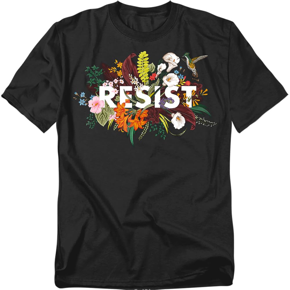 Popfunk Feminist Resist Flowers T-Shirt – Empowering Equality Tee, Unisex