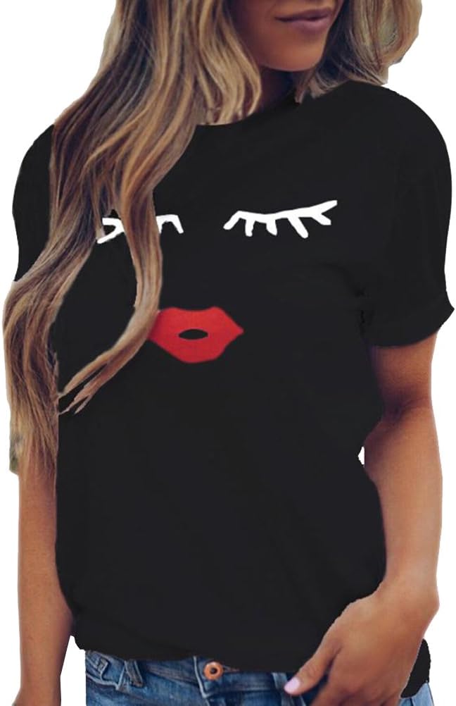 LOOKFACE Women's Cute T Shirt Junior Tops Teen Girls Graphic Tees