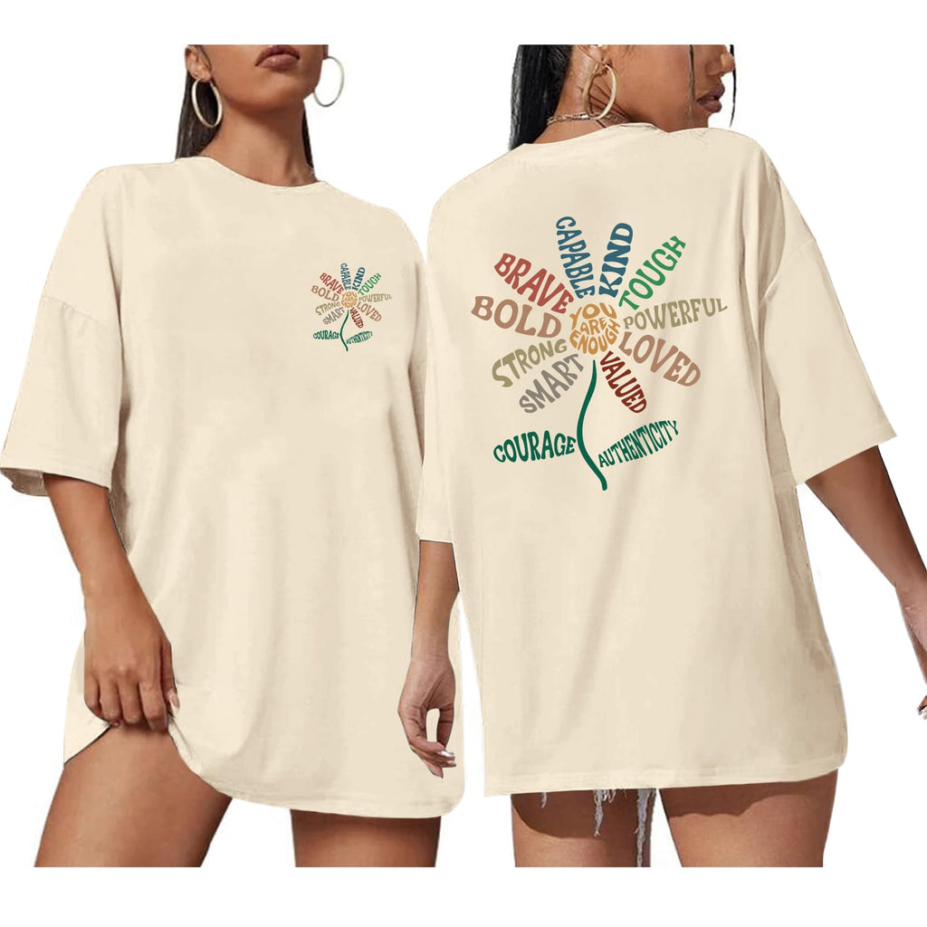 You are Enough Tshirt Inspirational Tees for Women Positive Shirts Motivational Floral Graphic Tshirts Casual Tops