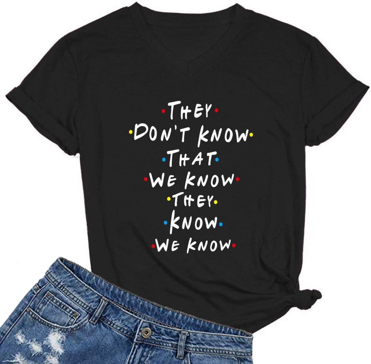 MIMOORN Women O Neck Graphic Funny Cute T Shirt Tops Tee