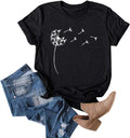 Cicy Bell Women Dandelion Print T Shirt Graphic Short Sleeve Summer Tee Top