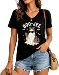 Boo JEE Leopard Ghost Coffee Halloween Shirt for Women, Graphic Tee