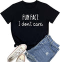 BLACKOO Women Cute T Shirt Fun Fact Graphic Tees