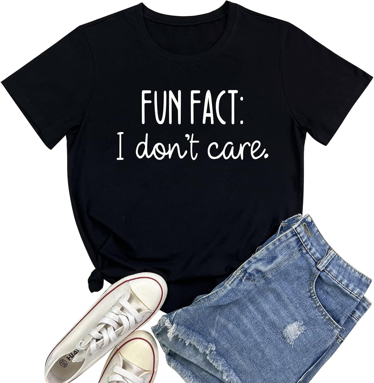 BLACKOO Women Cute T Shirt Fun Fact Graphic Tees
