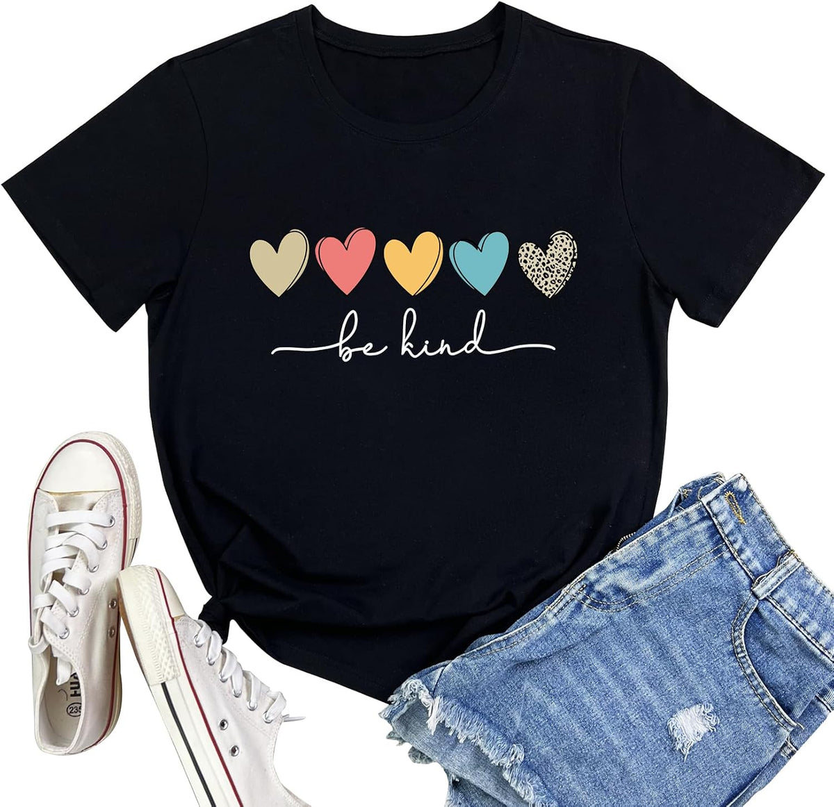 LOOKFACE Women Graphic T Shirts Cute Soft Tees