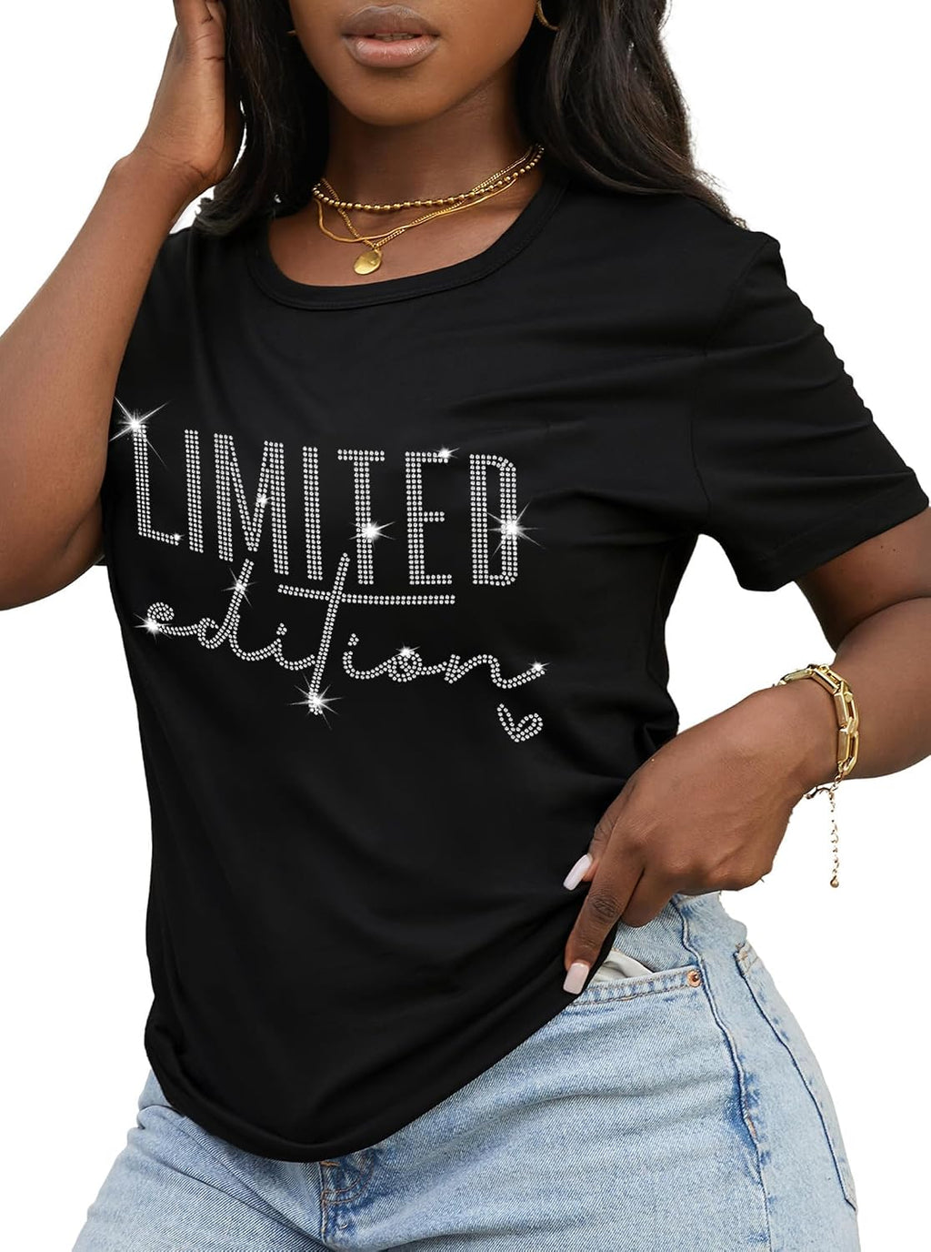 Hilinker Women's Funny Graphic Tees Summer Cute Tops Casual Loose Short Sleeve T Shirts
