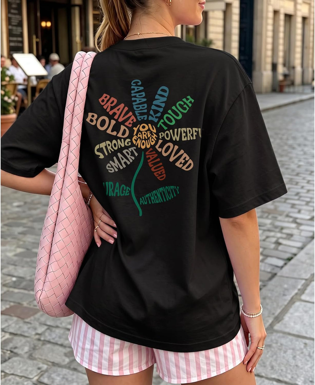You are Enough Tshirt Inspirational Tees for Women Positive Shirts Motivational Floral Graphic Tshirts Casual Tops