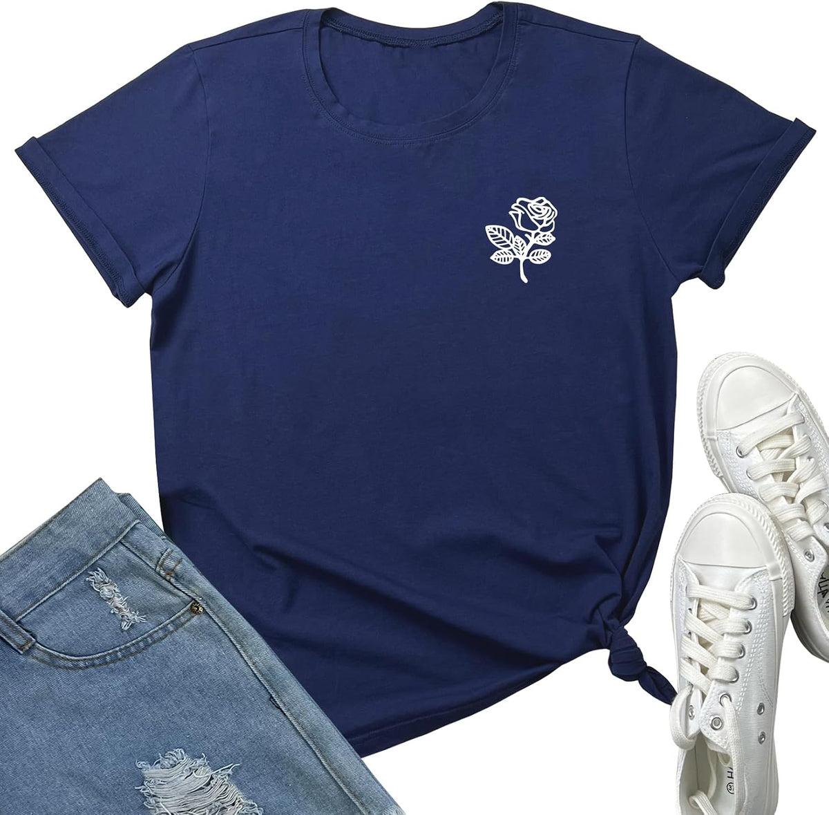LOOKFACE Women Graphic Tees Cute T Shirts