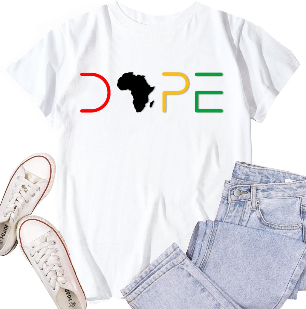 SUWATOIN Womens Black Pride Shirts Black History Month T-Shirt Juneteenth Tee African American Melanin Short Sleeve