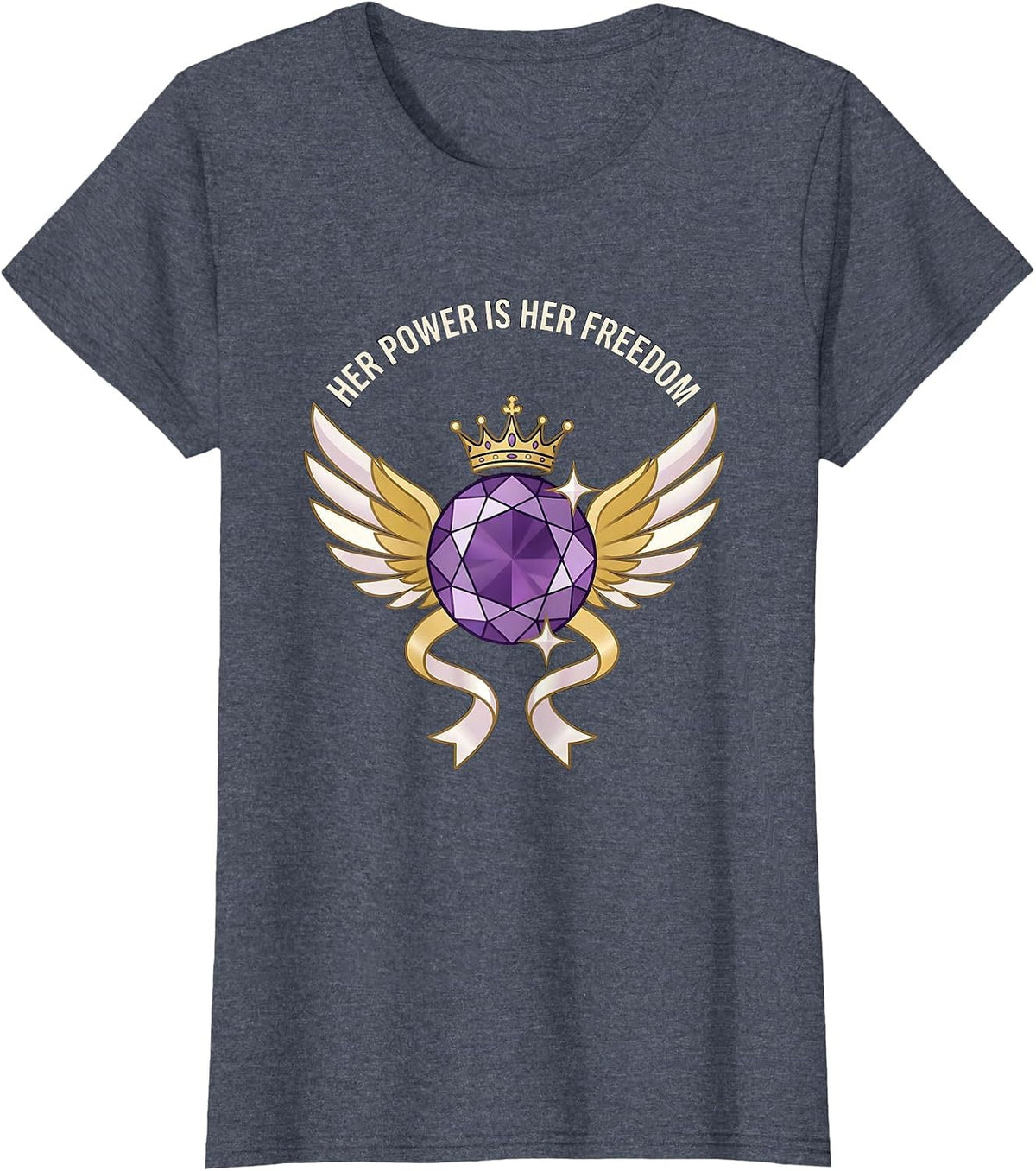 Her Power Is Her Freedom Empowerment Graphic Design T-Shirt