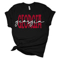 Womens Georgia Football Georgia Cursive Unisex Fit Short Sleeve T-Shirt