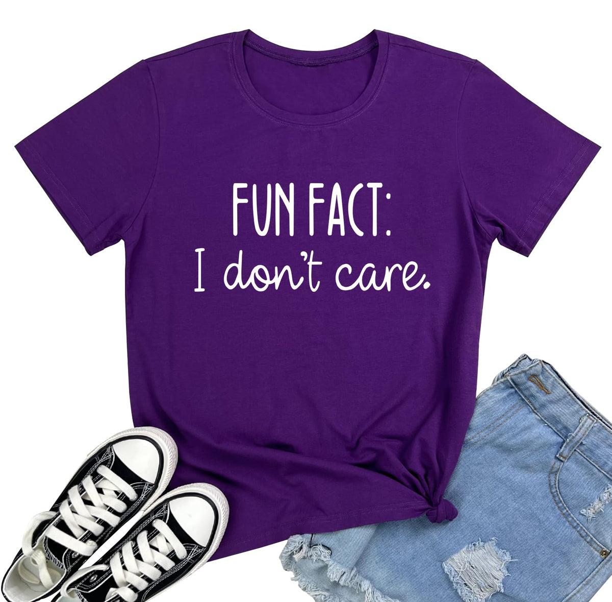 BLACKOO Women Cute T Shirt Fun Fact Graphic Tees