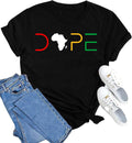 SUWATOIN Womens Black Pride Shirts Black History Month T-Shirt Juneteenth Tee African American Melanin Short Sleeve