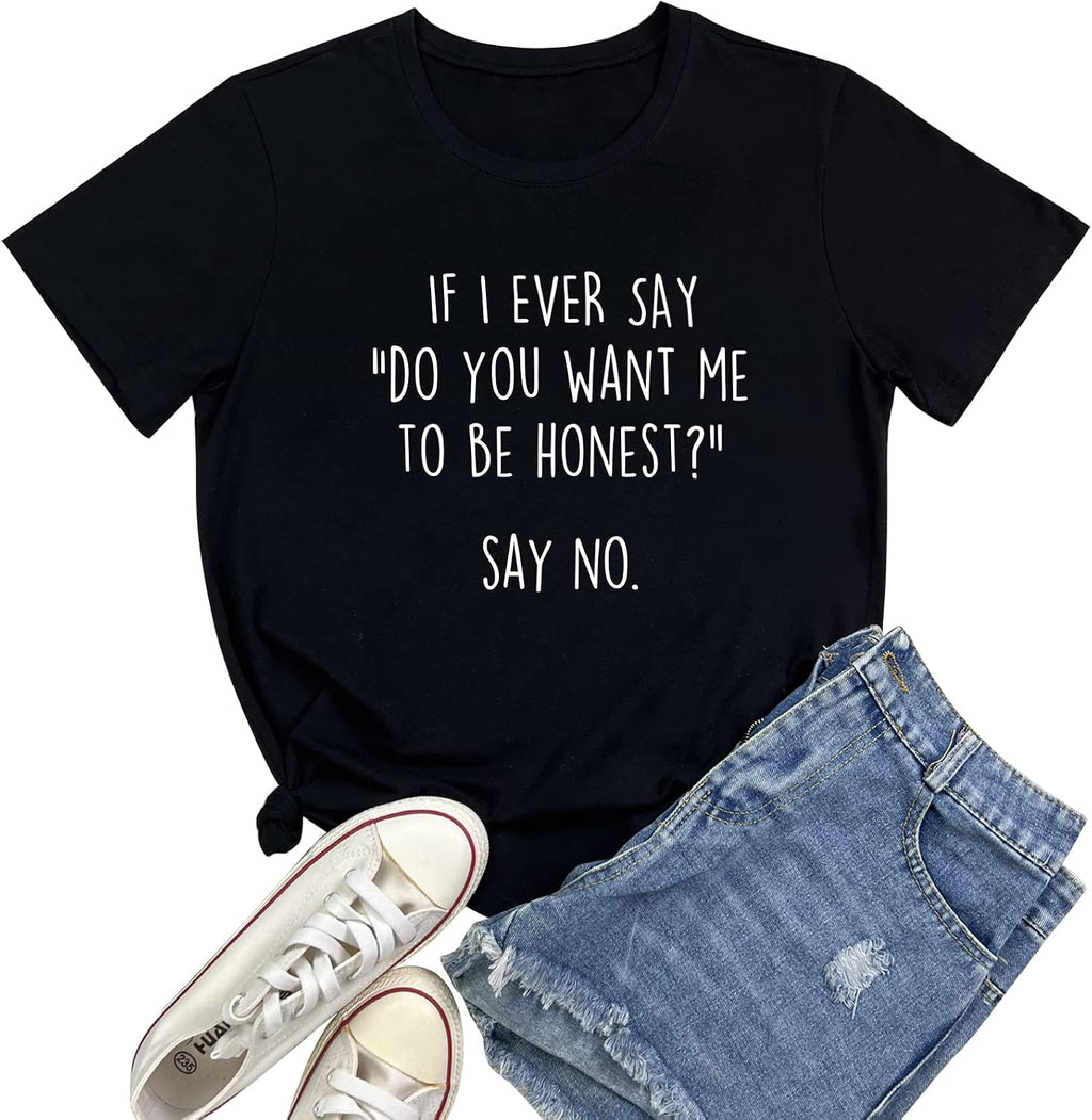 BLACKOO Women Funny Graphic T-Shirts Cute Tees