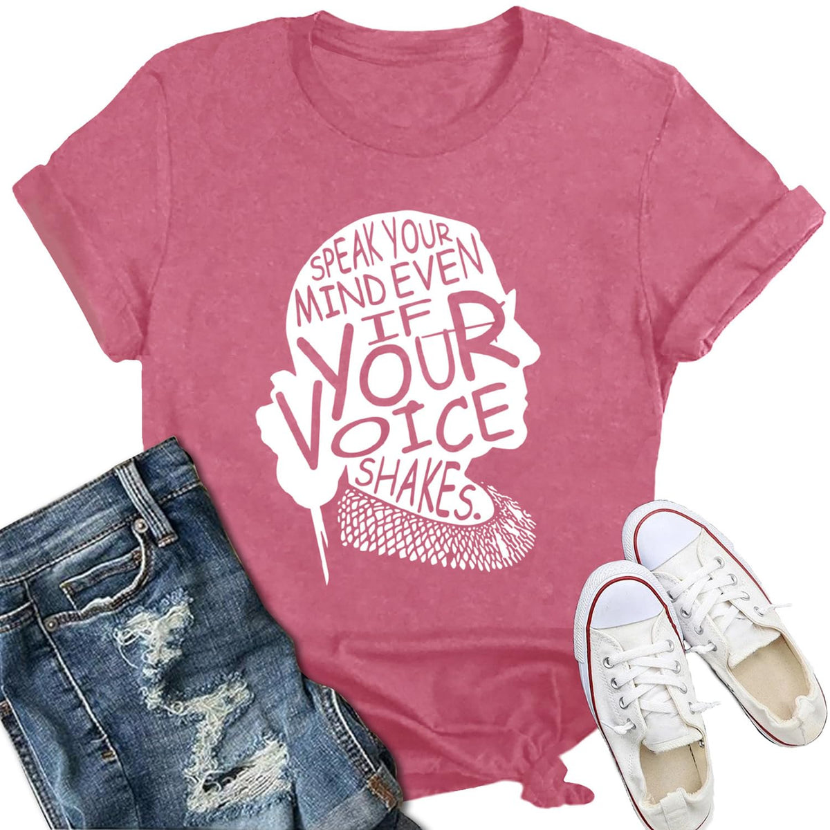 Womens RBG Shirt Ruth Bader Ginsburg Speak Your Mind Inspirational Tee