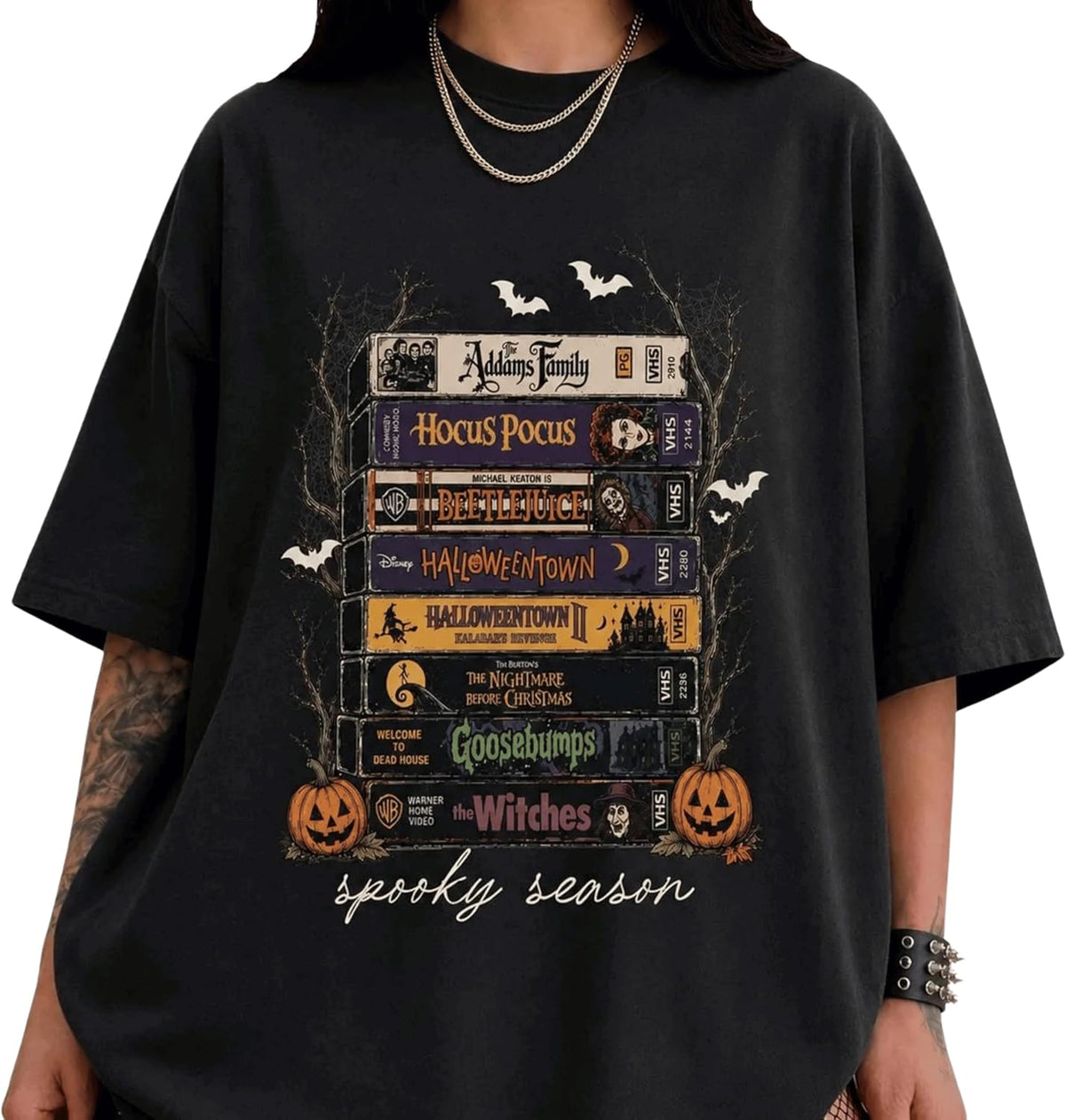 Handmade Vintage Halloween Movies Comfort T-Shirt, Retro Spooky Season Shirt, Funny Horror Tee, Halloween Creepy Movie Outfit