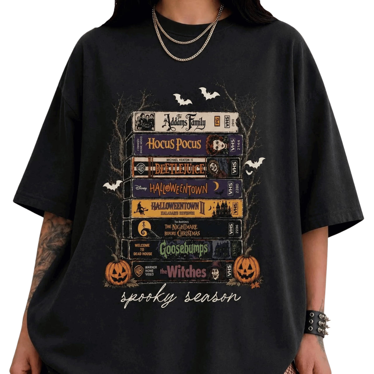 Handmade Vintage Halloween Movies Comfort T-Shirt, Retro Spooky Season Shirt, Funny Horror Tee, Halloween Creepy Movie Outfit