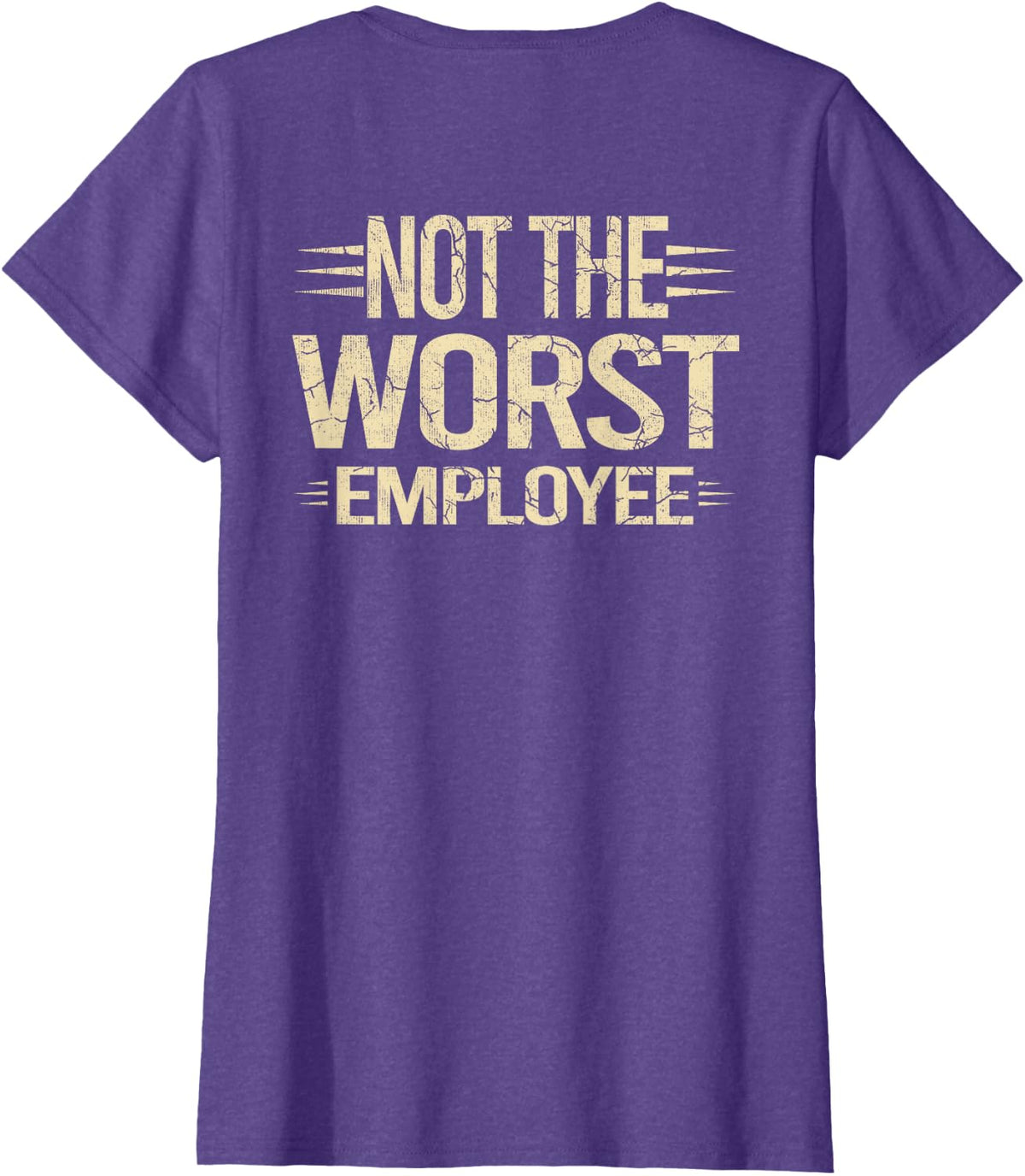 Not The Worst Employee Funny Sarcastic Saying Work (ON Back) T-Shirt