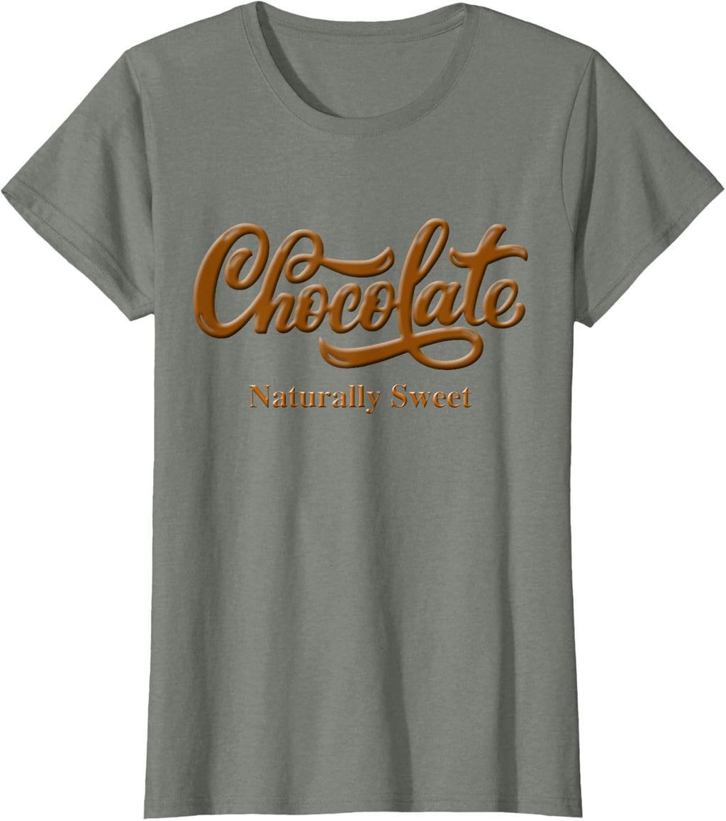 Chocolate Naturally Sweet Tee Proud-Black Woman T-Shirt