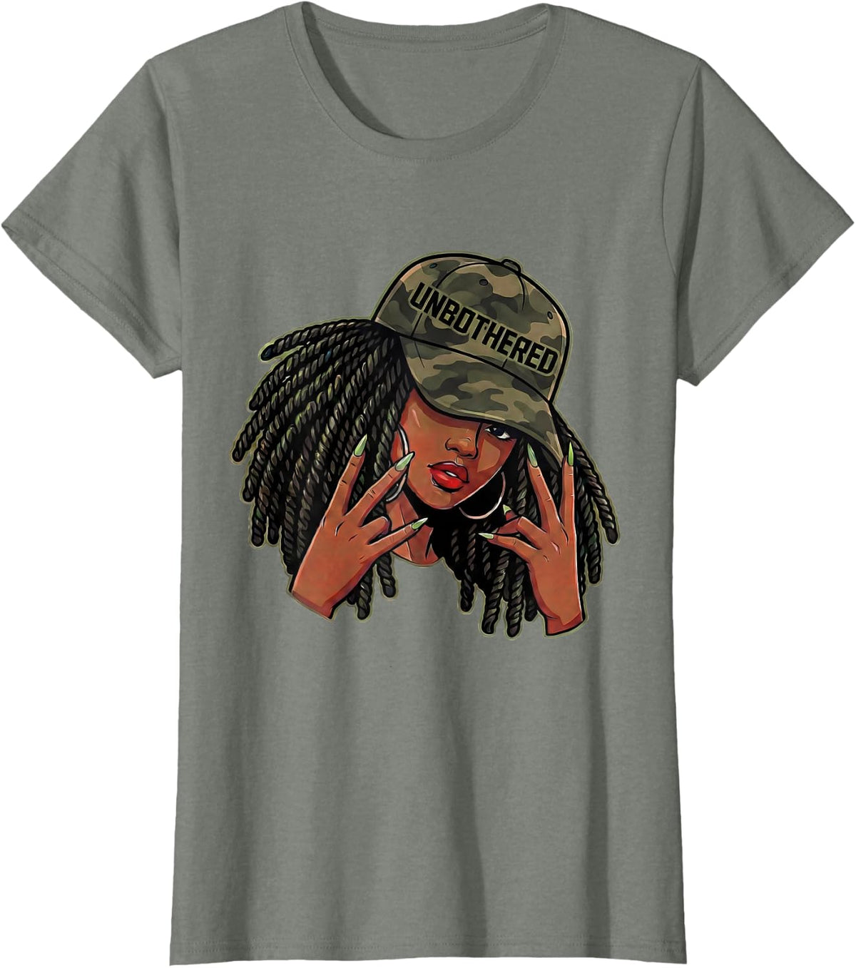 Unbothered Black Queen Afro Woman African American T-Shirt