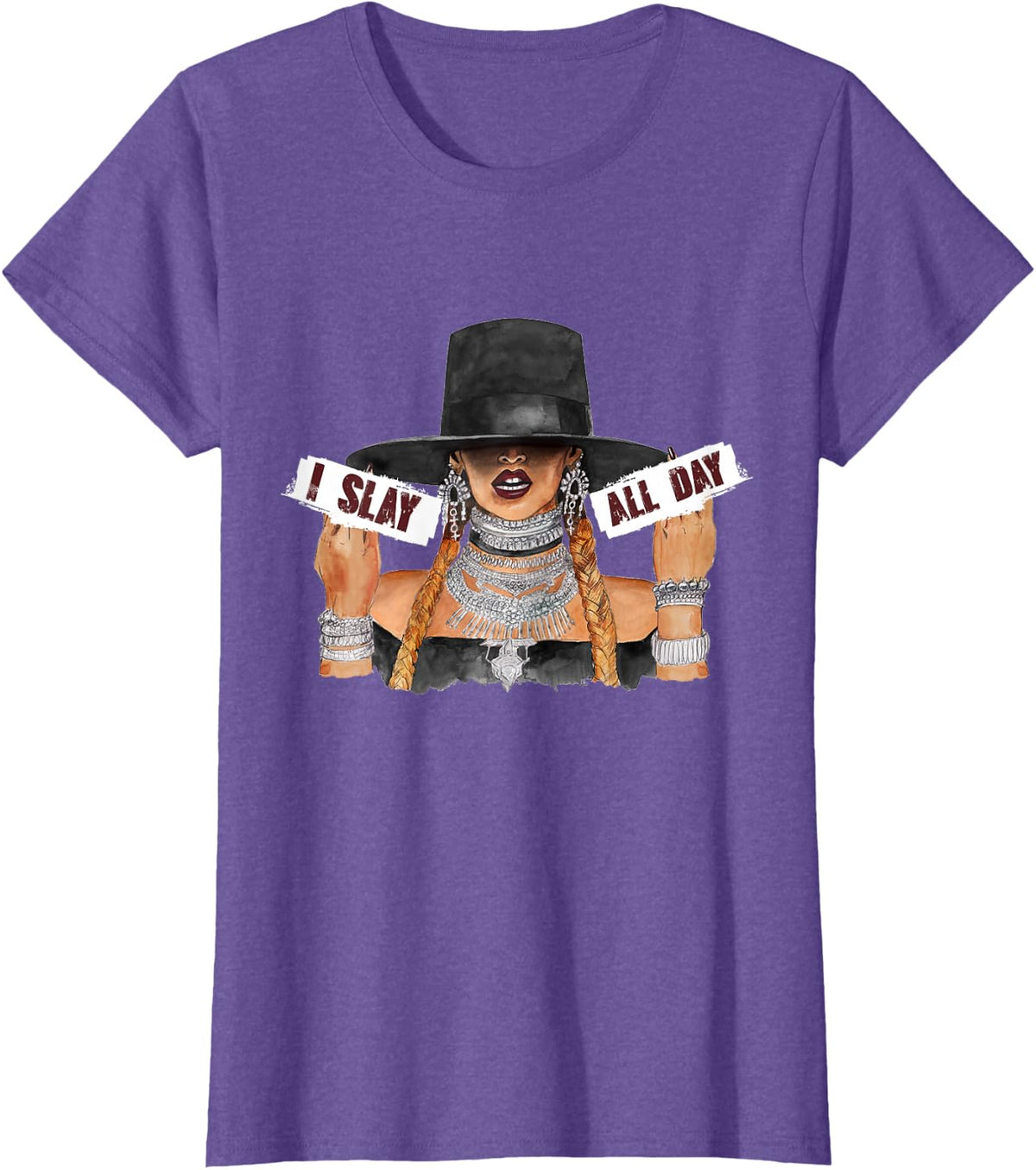 Women's I Slay All Day Fashion t Shirt T-Shirt