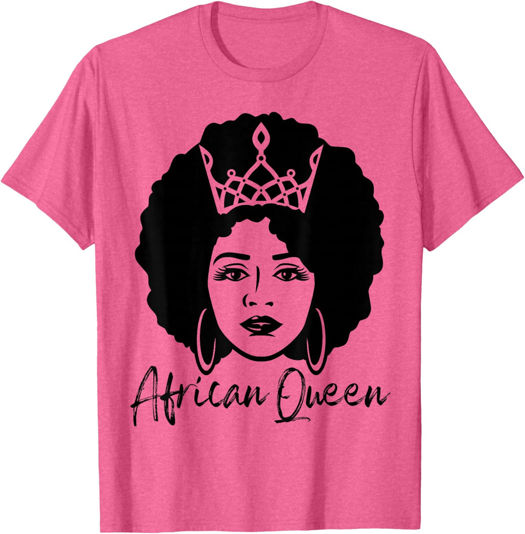 Black History Month African Queen Black Queen Women Girls T-Shirt
