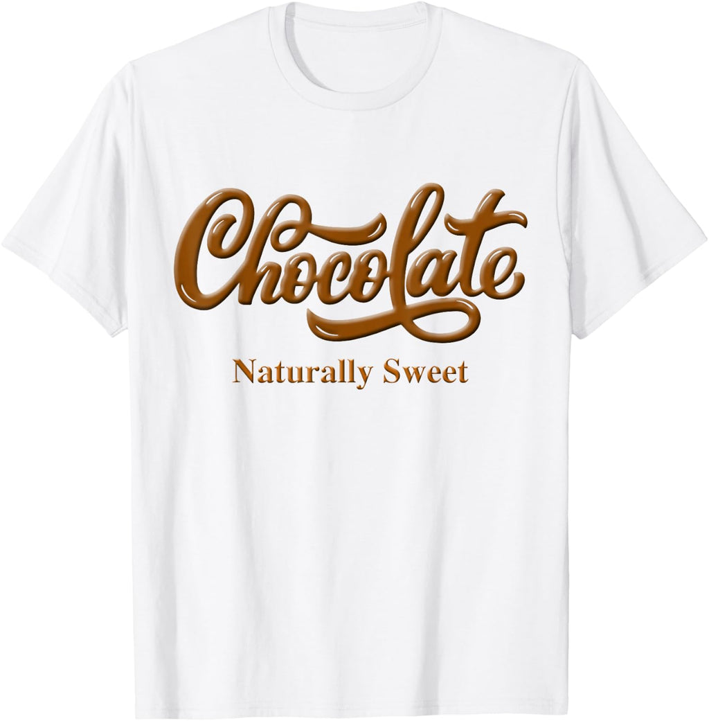 Chocolate Naturally Sweet Tee Proud-Black Woman T-Shirt