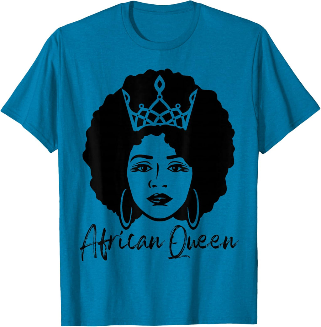 Black History Month African Queen Black Queen Women Girls T-Shirt