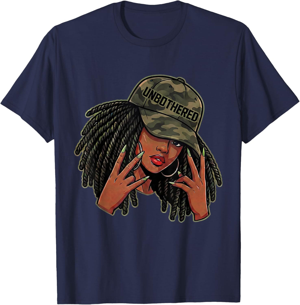 Unbothered Black Queen Afro Woman African American T-Shirt