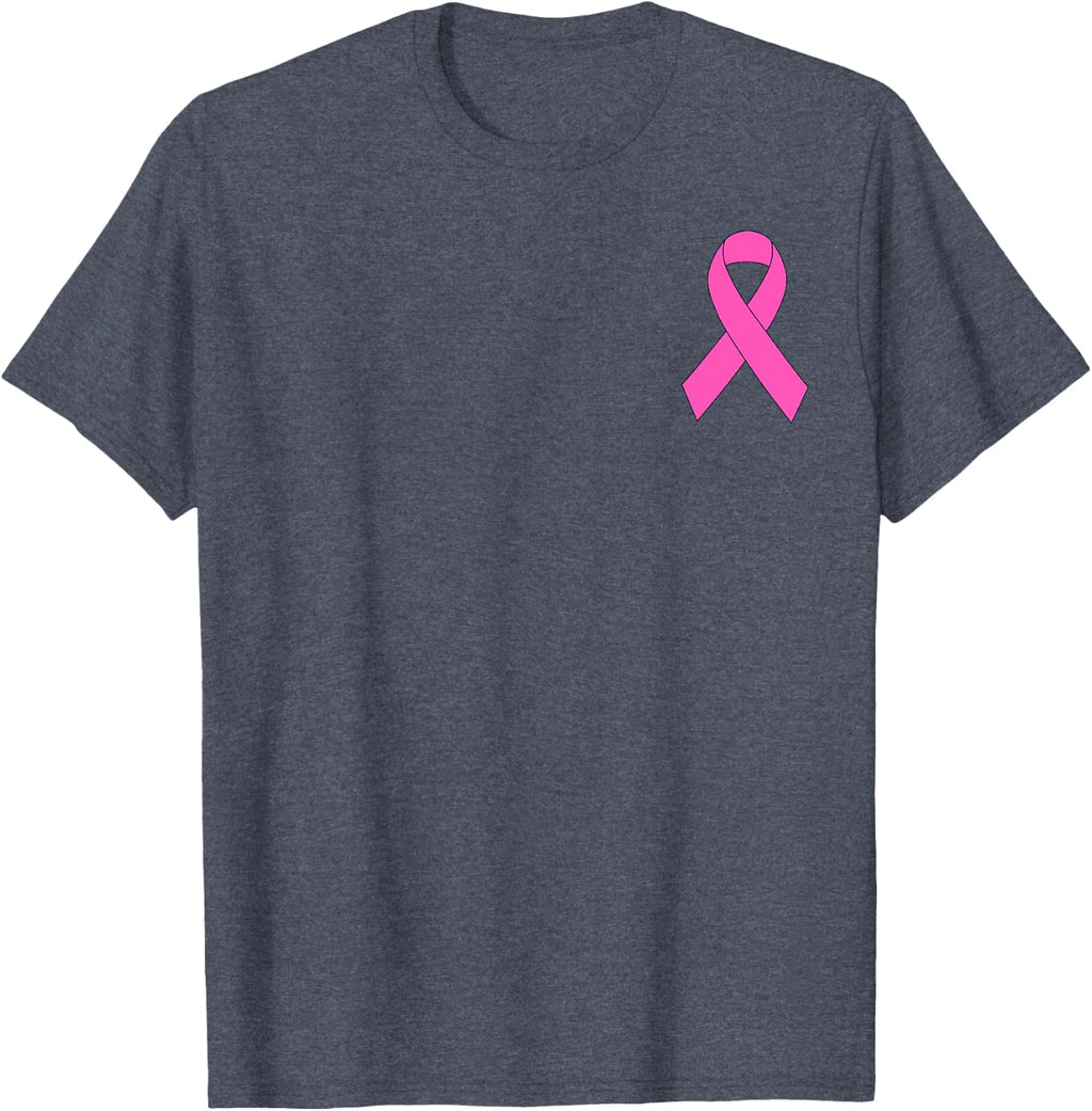 Cute Pink Ribbon Breast Cancer Awareness Women Men Kids T-Shirt Small