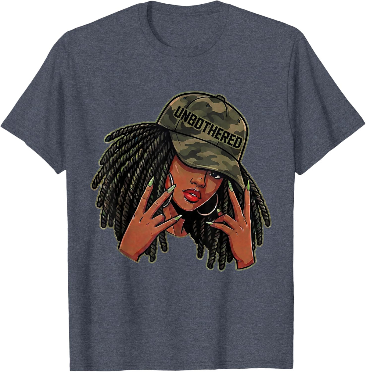 Unbothered Black Queen Afro Woman African American T-Shirt