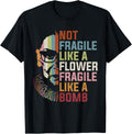 Not Fragile Like A Flower But A Bomb Ruth Bader RBG Feminist T-Shirt Small