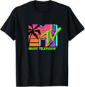 The Official MTV Logo with Retro Palms in Paradise T-Shirt