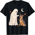 Funny Ghost German Shepherd Dog Boop Halloween Women Men T-Shirt