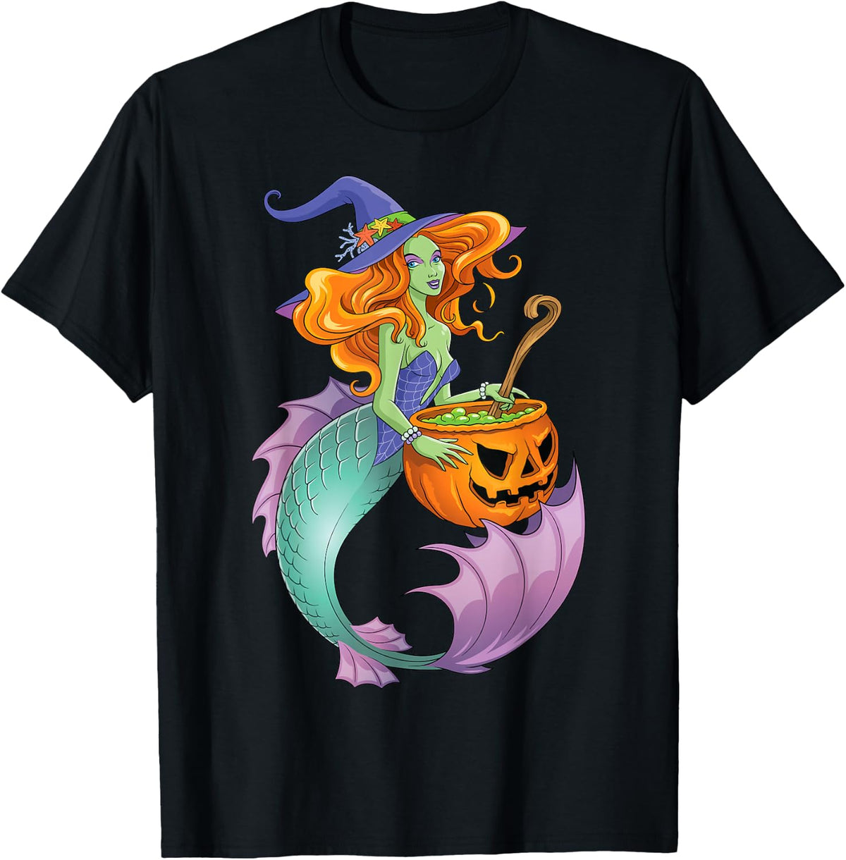 Sea Witch Halloween Mermaid Witch Scary Seawitch Costume T-Shirt