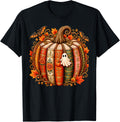 Halloween Fall Reading Pumpkin Book Teacher Men Women Kid T-Shirt