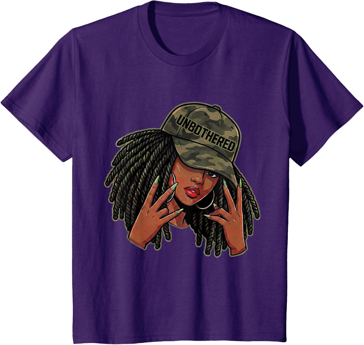 Unbothered Black Queen Afro Woman African American T-Shirt