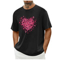 Men Valentine Shirt Love Heart Graphic Short Sleeve Tee Shirt Funny Cute Valentine's Day Gift Tops