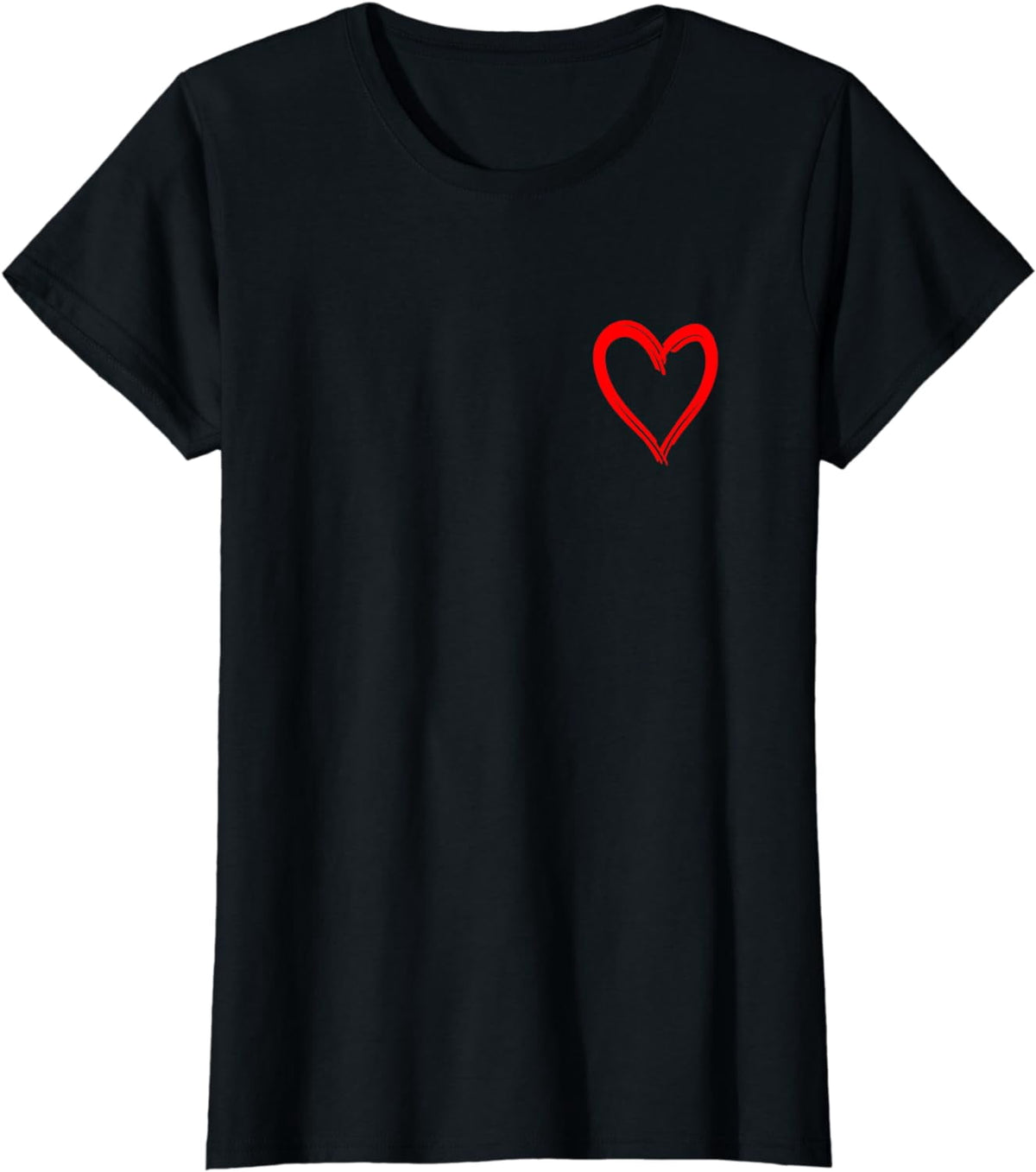 Red Heart Cool Love Heart Graphic Valentines Day Men Women T-Shirt