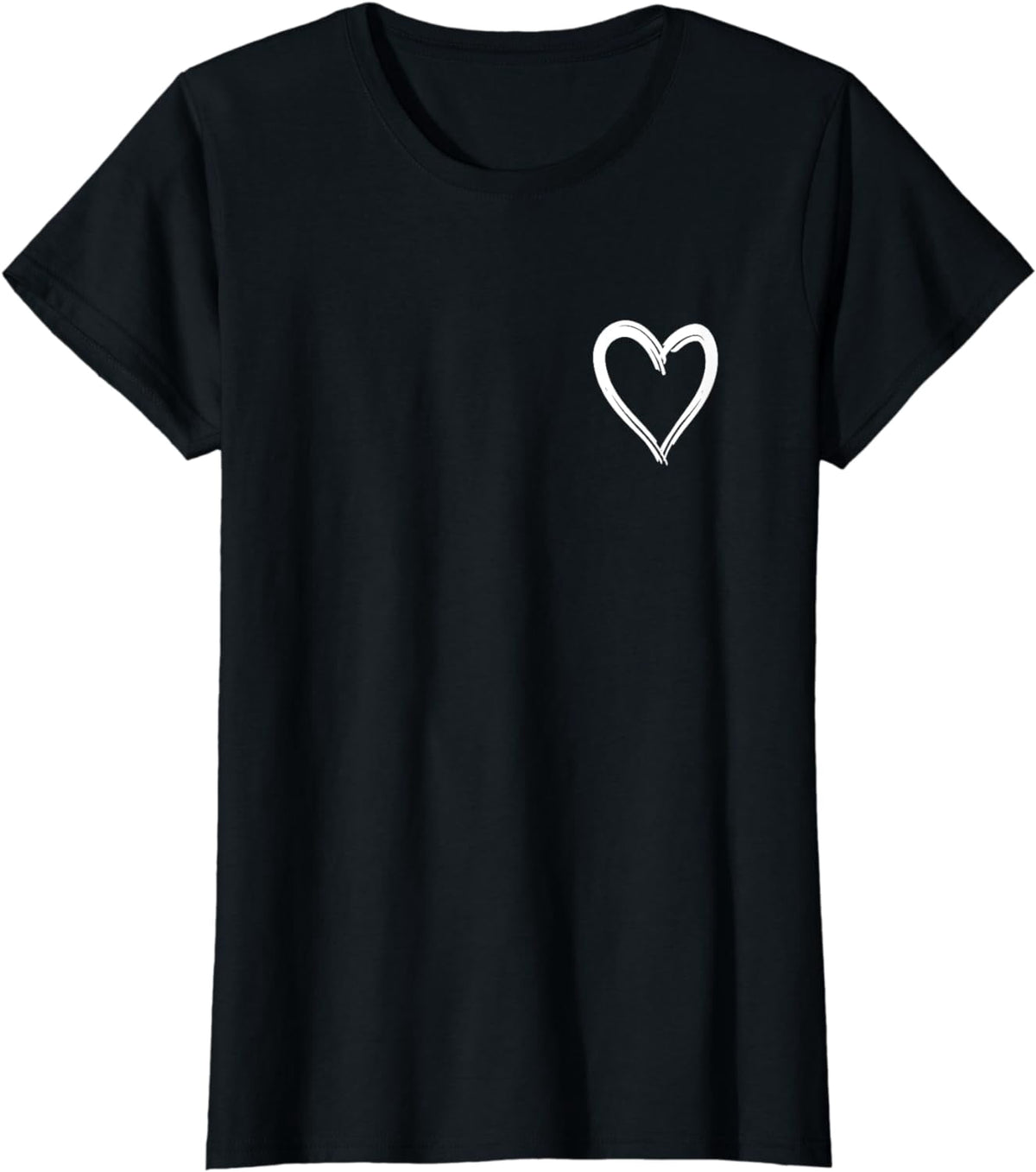 White Heart Cool Love Heart Graphic Valentines Day Men Women T-Shirt
